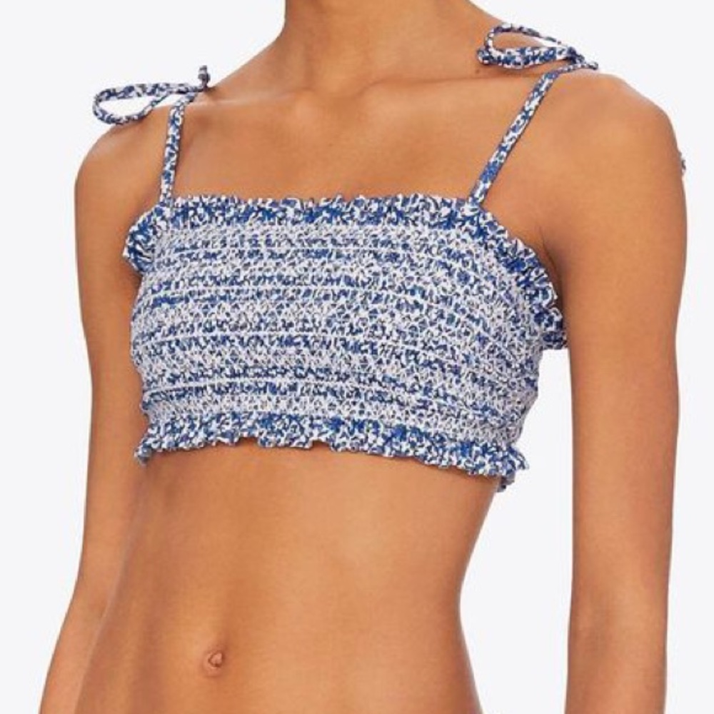 Tory Burch Costa ruched bikini top
